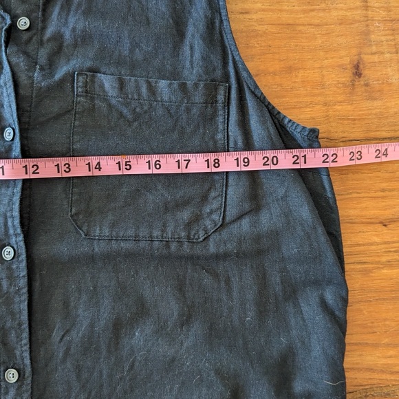 Sleeveless Linen Gap Shirtdress - Picture 5 of 6